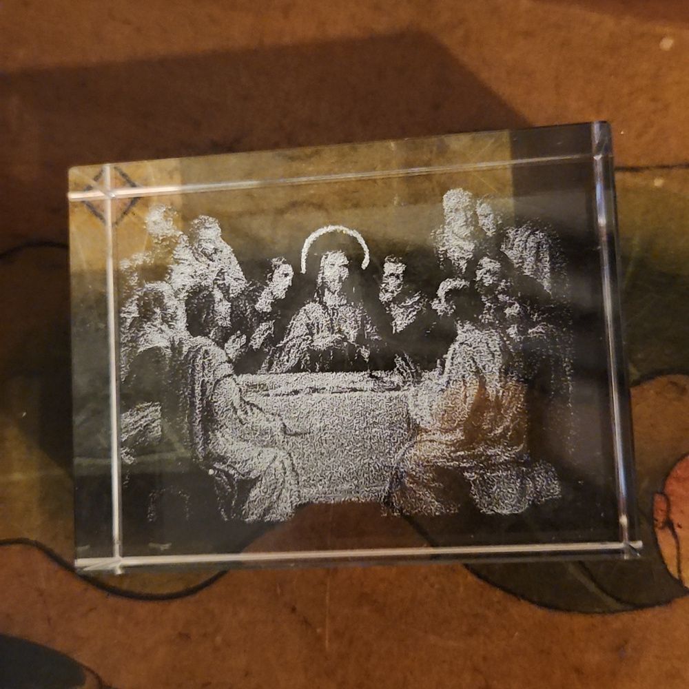 The Last Supper Jesus Christ Etched Paperweight